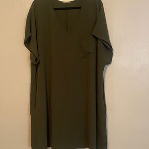 Chic Olive Green Midi Dress